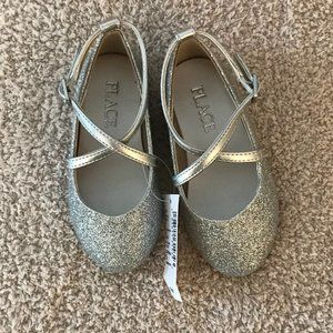 GLITTER SILVER DRESS SHOES by THE CHILDREN'S PLACE  Toddler Size 6